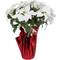 22" White Artificial Christmas Poinsettia Flowers with Wrapped Base
